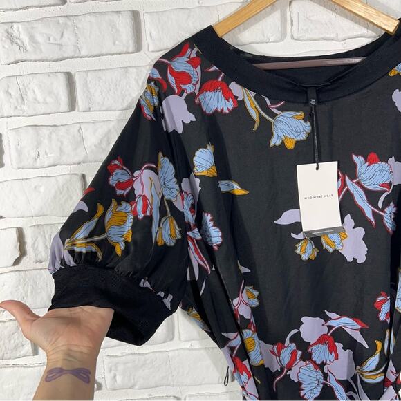 NWT Who What Wear Floral Knee Length Dress Size 3X - Picture 7 of 12